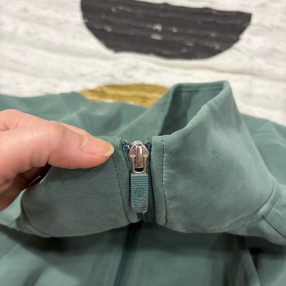 Lululemon Brushed Softstreme Full Zip Smoked Spruce Sz 6 Preppy Gorpcore Casual - Picture 7 of 13